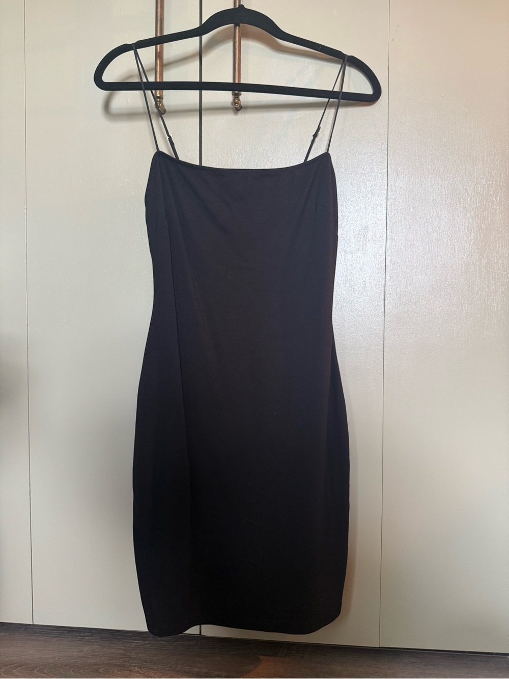 Ten by Babaton Black Square Neck Midi Dress Size 6